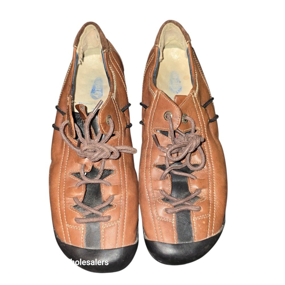 Wolky Leather Casual Shoes Comfort Walking Brown Lace Up Women's Euro 38